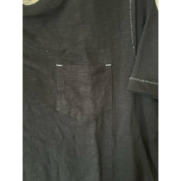 Hudson and Barrow NYC Textured Slub Crew Neck T Shirt w/ Pocket Navy Sz M NWT 28 - Picture 5 of 9